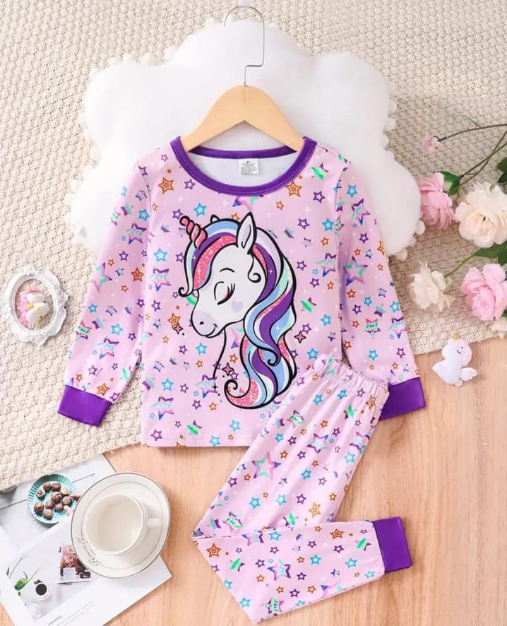 PURPLE KIDS UNICORN BABY GIRL DRESS