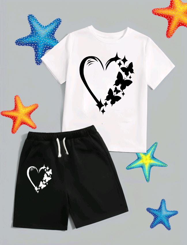 Butterfly Heart kids Short Wear