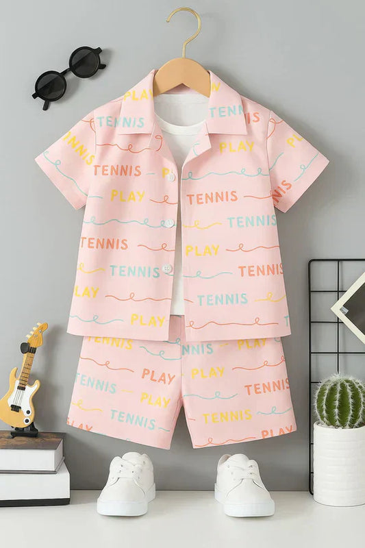 2 PCS BABY BOY TENIS KIDS SHORT SET
