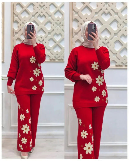 Winter Flower Side printed Set