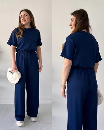 2 PCS HALF SLEEVES TRACKSUIT