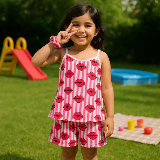 Pucker Up Lip Kids Short Set