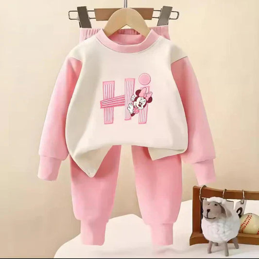 PINK HI MICKY KIDS WINTER TRACKSUIT