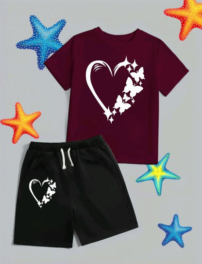Butterfly Heart kids Short Wear