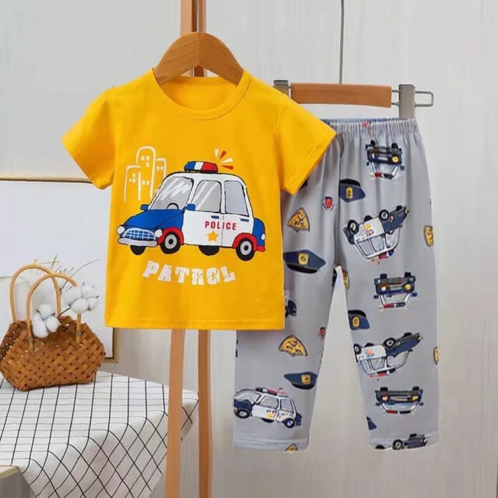 KIDS POLICE PRINTED DRESS