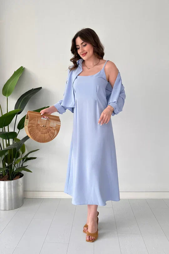 COMFORT KOREAN STYLE LONG KOTI MAXI 2 PIECE