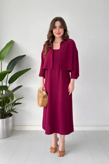 COMFORT KOREAN STYLE LONG KOTI MAXI 2 PIECE