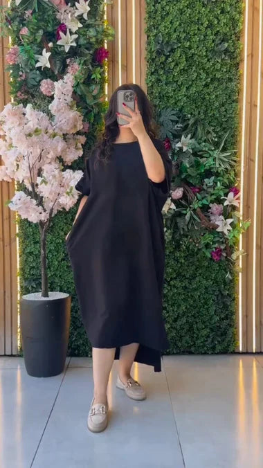 LONG LOOSE PLAIN TOP TEE